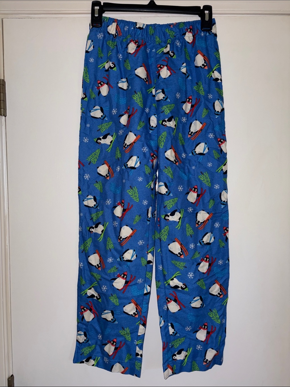 Lands end penguin flannel pajama pants kids 12